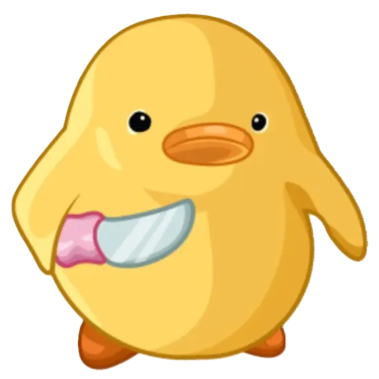 duck with a knife